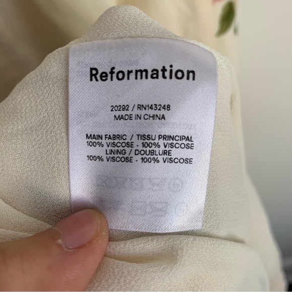 Reformation Juliette Dress in‎ Marcona NWT Sz 12 - Picture 7 of 8